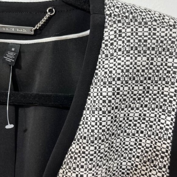 White House Black Market Textured Weave Polished Career Zipped Blazer [size 8] - Picture 3 of 10